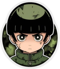 naruto-rock-lee-round-sticker