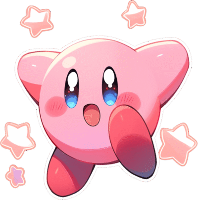 kirby-and-stars-sticker