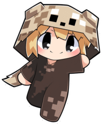 minecraft-cute-girl-in-a-bear-costume-sticker
