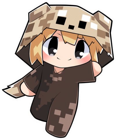 minecraft-cute-girl-in-a-bear-costume-sticker