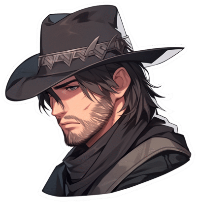 red-dead-john-marston-art-sticker