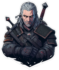 witcher-geralt-of-rivia-aesthetic-sticker