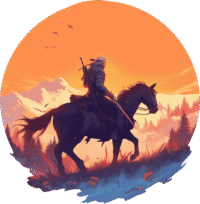 witcher-geralt-roach-sunset-sticker