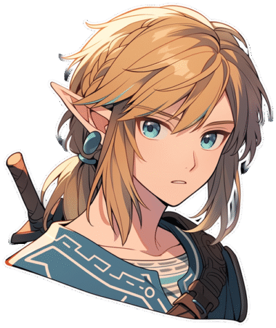 zelda-looks-surprised-aesthetic-sticker