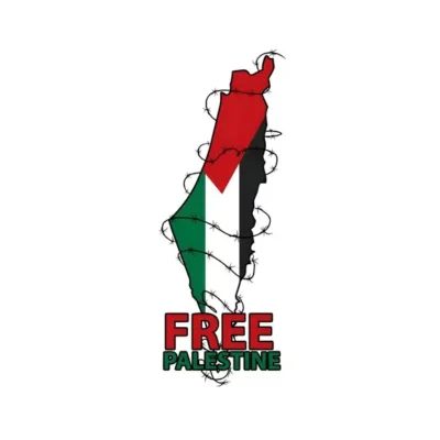 Free-Palestine-Palestinian-flag-inside-barbed