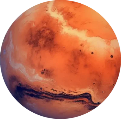 aesthetic-mars-round-sticker