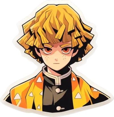 aesthetic-zenitsu-bust-sticker