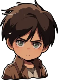 aot-serious-cute-eren-yeager-kid-sticker