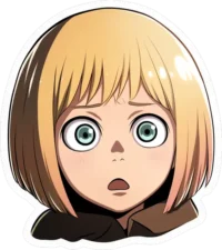 aot-surprised-disheartened-armin-arlert-sticker