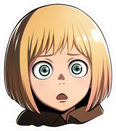 aot-surprised-disheartened-armin-arlert-sticker