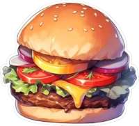 appetizing-burger-drawn-sticker