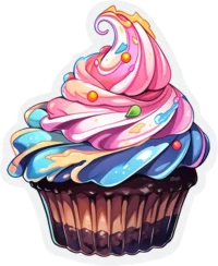 appetizing-colorful-cupcake-sticker