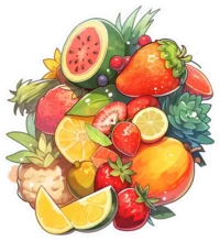 assorted-fruits-berries-sticker