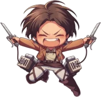 attack-on-titan-eren-fighting-cute-sticker