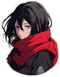 attack-on-titan-mikasa-ackerman-sticker
