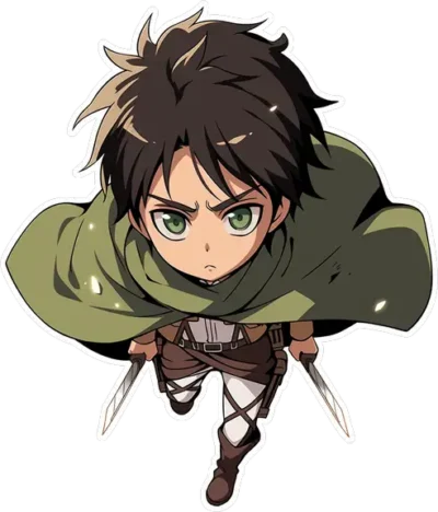 attack-on-titan-running-eren-yeager-sticker