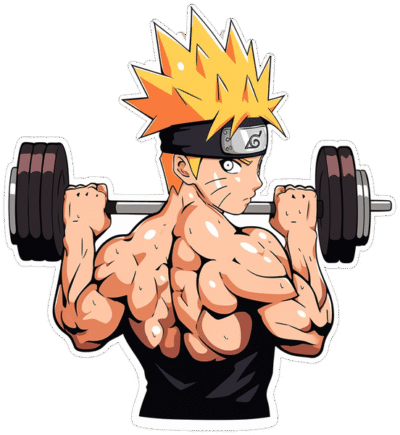 bodybuilder-naruto-lifting-barbell-sticker