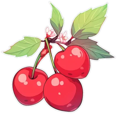 branch-with-three-cherries-sticker