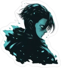 captain-levi-blue-aesthetic-sticker