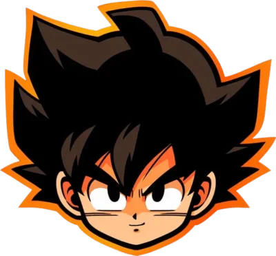 dbz-goku-head-orange-stroke-sticker