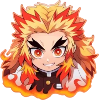 demon-slayer-chibi-rengoku-orange-stroke-sticker