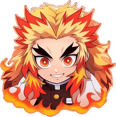 demon-slayer-chibi-rengoku-orange-stroke-sticker