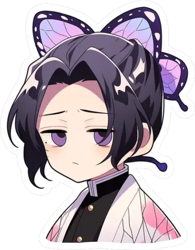 demon-slayer-cute-sad-shinobu-kocho-sticker