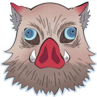 demon-slayer-inosuke-hashibira-boar-mask-sticker