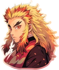 demon-slayer-pensive-rengoku-sticker