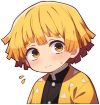 demon-slayer-zenitsu-nervous-sticker