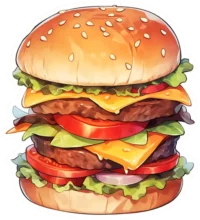 double-burger-sticker