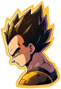 dragon-ball-vegeta-yellow-stroke-sticker