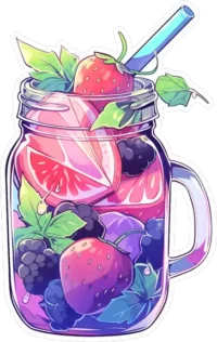 fruit-and-berry-drink-sticker