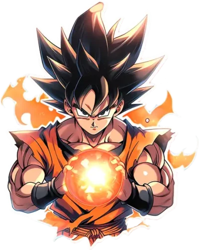 goku-with-an-energy-ball-sticker