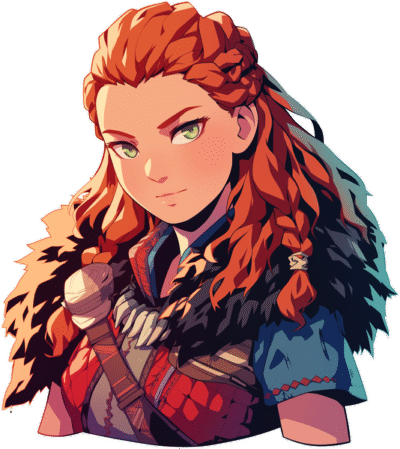 horizon-zero-dawn-aloy-red-braids-sticker