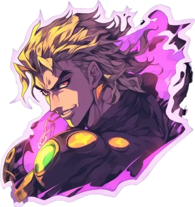 jojos-bizarre-adventure-aesthetic-purple-dio-brando-sticker