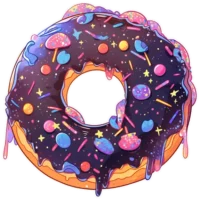 melting-chocolate-donut-sticker
