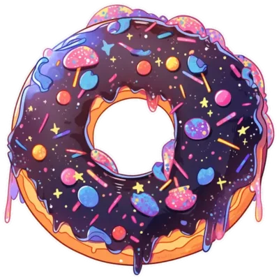 melting-chocolate-donut-sticker
