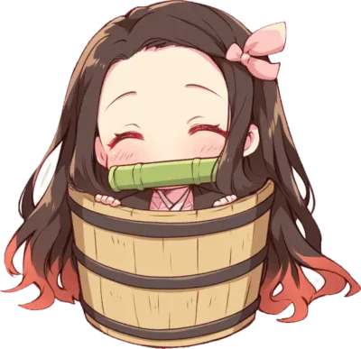 nezuko-kamado-chibi-basket-sticker