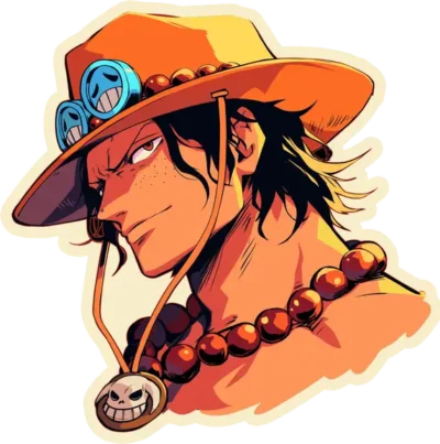 one-piece-ace-smirking-sticker