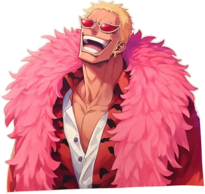one-piece-doflamingo-laughing-sticker