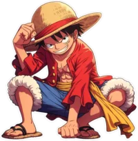 one-piece-monkey-d-luffy-squatted-down-sticker