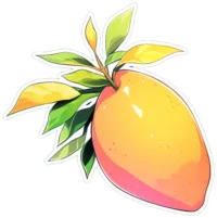 orange-mango-aesthetic-sticker