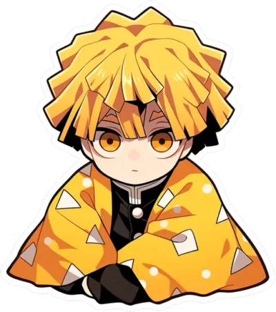 pensive-chibi-zenitsu-sticker