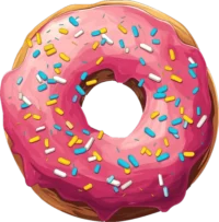 pink-glazed-donut-sticker
