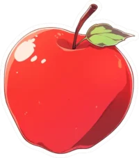 red-apple-sticker