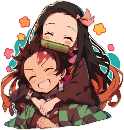 tanjiro-and-nezuko-demon-slayer-sibling-sticker