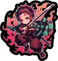 tanjiro-flame-demon-slayer-sticker