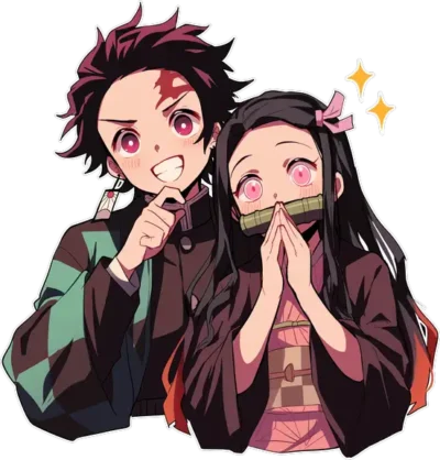 tanjiro-nezuko-happy-demon-slayer-sticker