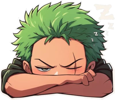 zoro-resting-funny-one-piece-sticker